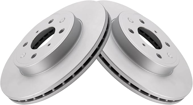 TRQ Front Brake Rotor Set G Coated Vented Compatible with 2015-2020 Honda Fit