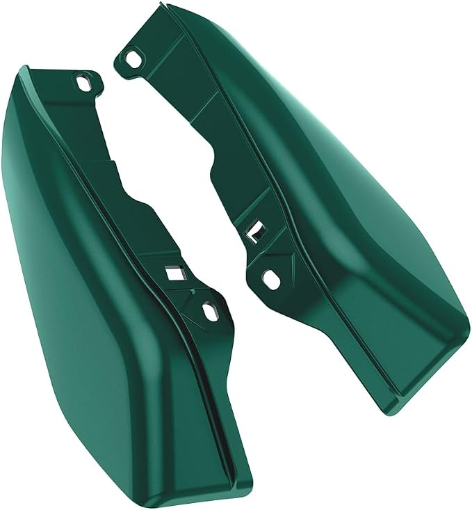 Color - Matched Mid Frame Air Deflectors Heat Shield, Perfectly Fit for Harley Touring Models Alpine Green