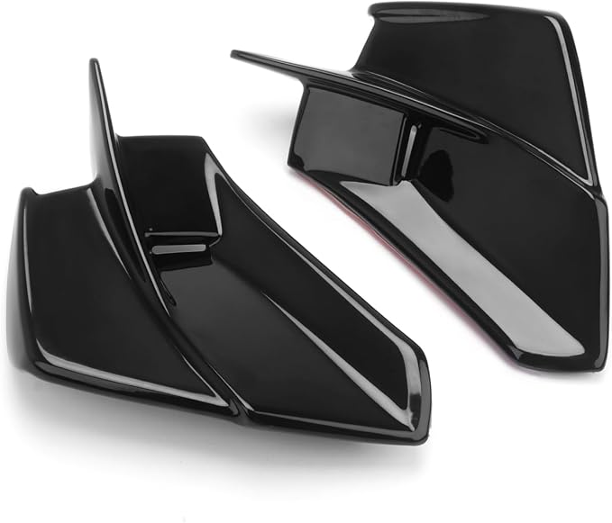 Motorcycle Winglets Wind Deflector Fairing Kits for Kawasaki Ninja ZX-4RR ZX-4R ZX-25R 2019-2024 Side Spoiler Wings Trim Exterior Adhesive Accessories (Vivid Black)