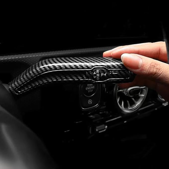 Carbon Fiber Car Shift Lever Wiper Rod Cover Trim Sticker for Mercedes Benz AMG A B CLA EQA EQB GLE GLS GLB GLA Class W177 W247 W118 W167 X167 X247 H247 Interior Accessories