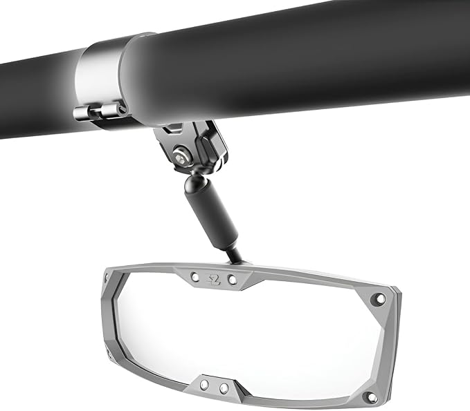SEIZMIK Halo-R UTV Rear View Mirror for 1.625 inch and 1.5 inch Round Tube UTV Models | Compatible with Select Honda, Kubota, and Kawasaki Models | Impact Resistant ABS Bezel