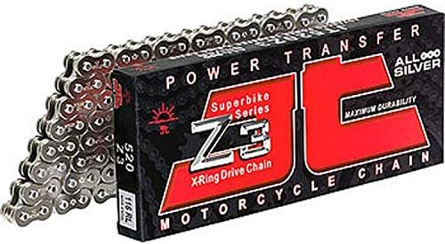 JT Chain JTC530Z3118RL (530 Series) Black Steel 118 Link Super Heavy Duty X-Ring Chain with Connecting Link