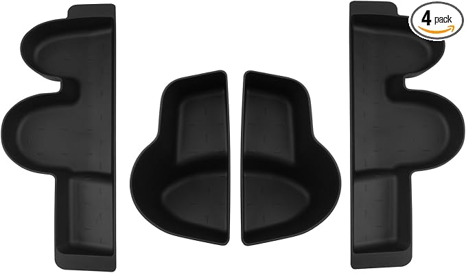 CDEFG 4Pcs for 2026 Hyundai Palisade Center Console Door Handle Pockets | for 2026 Hyundai Palisade Accessories, Trash Can Door Storage Holder, Anti Slip Mat Storage Box, TPE Material