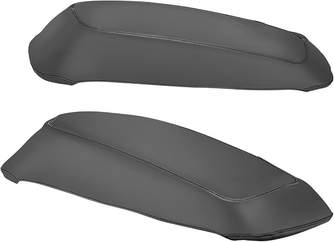 Mofun PU Leather Saddlebag Speaker Lid Bra Protective Covers Compatible with Harley Touring Road King Street Electra Road Glide 2014-2023