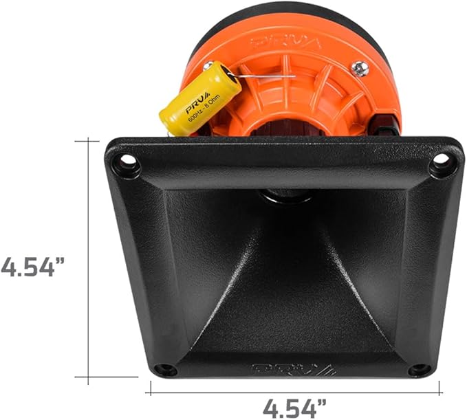 PRV AUDIO 2X WG270Ph Horn Driver - 1" Exit Phenolic Compression Driver 150 Watts 8 Ohm with Compact Exponential Horn for Car Audio - Midrange Vocal Driver (2 Horn Drivers) Bundle 300 Watts