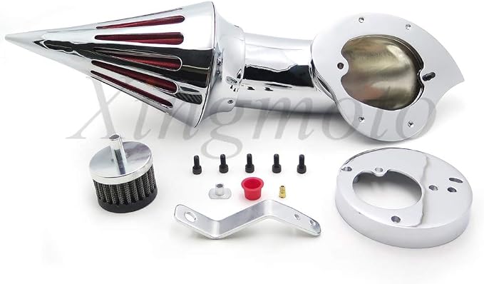 Spike Air Cleaner Intake Filter Kit for Honda Vtx1300 Vtx 1300 1986-2012 Chrome