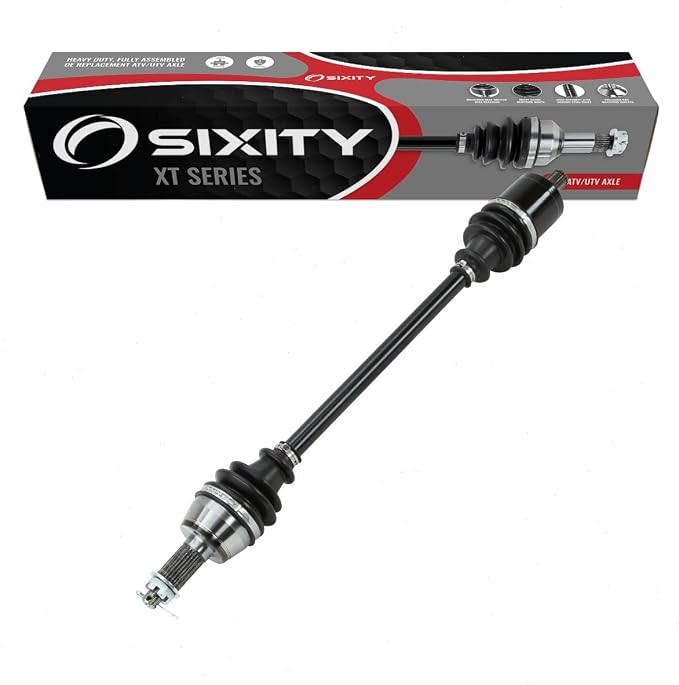 Sixity XT Front Left CV Axle for Polaris Brutus + Cab HD HDPTO LE Ranger | 1000 EPS Premium 570 Full-Size XP 900-5 Crew 900-6 900 Bronze Mist Browning High Lifter Edition Hunter