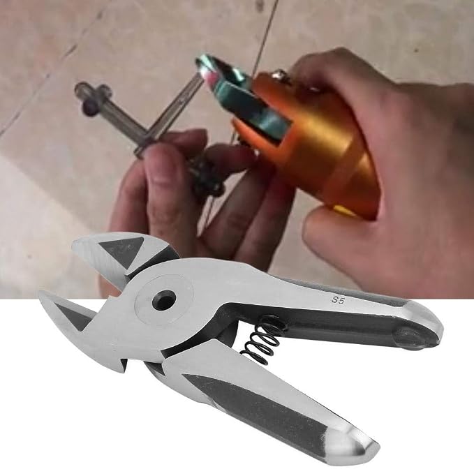 S7P Pneumatic Cutting Pliers Cutter Head Replacement Air Scissors Head Fit for HS30 Cutting Pliers 3.3mm Copper Wire 2.8mm Iron Steel Wire pneumatic cutter head