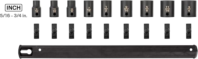 TEKTON 3/8 Inch Drive Impact Socket Set, 9-Piece | SID91100