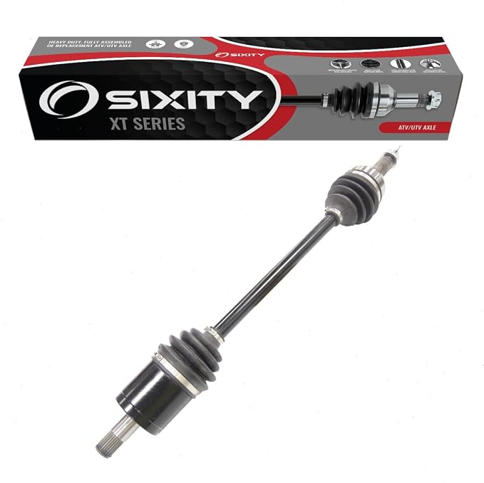 Sixity XT Front Right CV Axle for Honda SXS1000M3 Pioneer 1000 EPS 2016-20 | SXS1000M5 1000-5. Complete axle assembly with a 5140 chrome steel shaft, inboard and outboard CV joints, fully assembled