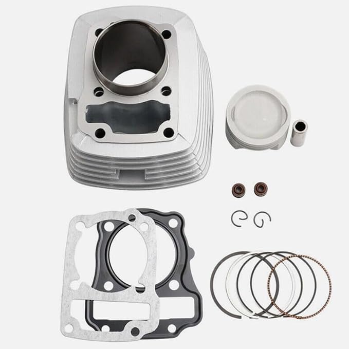 125CC Cylinder Piston Rings Gasket Rebuild Kit 52.4mm for Honda CRF125FB CRF125F CRF125 CRF 125F 2014-2023, Silver