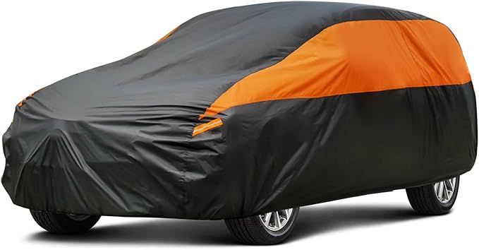 GUNHYI SUV Car Cover for Automobiles All Weather Waterproof, Universal Fit Toyota Highlander, Honda Pilot, Nissan Pathfinder/Murano, BMW X5/X6, Infiniti FX35 etc.