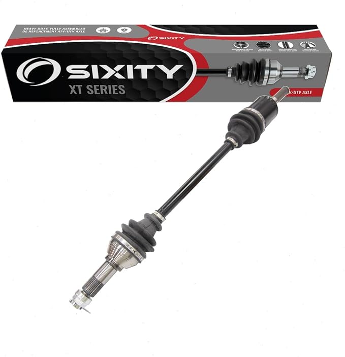 Sixity XT Front Left CV Axle for Can-Am Defender DPS HD10 HD5 HD8 2016-21 | Mossy Oak Hunting Edition XT-P MAX Lone Star XT CAB. Complete axle assembly, 5140 chrome steel