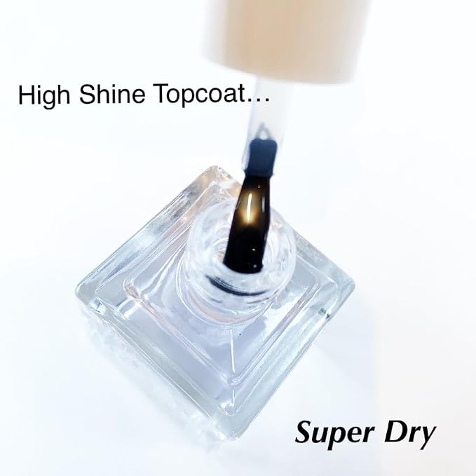 ADRIANNE K Sheer Nail Polish and Topcoat Trio Gift Set. Fast Drying and Easy to Use. Nontoxic. Milky White, Pearly Pink and Clear Shiny Protectant Top Coat