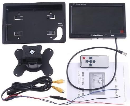 BW 7 inch High Resolution 800 * 480 TFT Color LCD Car Rear View Camera Monitor Support Rotating The Screen and 2 AV Inputs