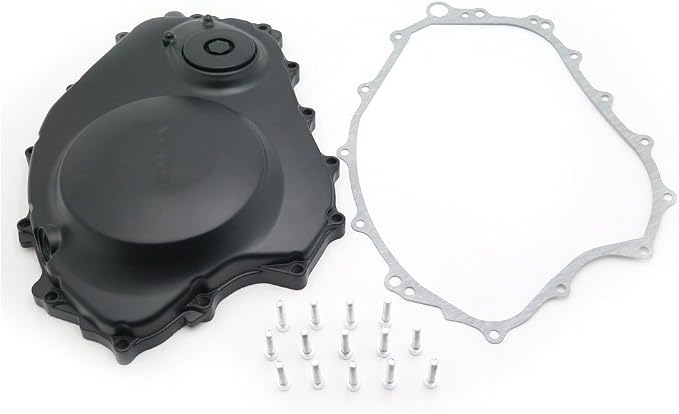Black Right Engine Clutch Cover Compatible with Hond 2004-2007 CBR 1000RR/ 08-15 CB 1000RR
