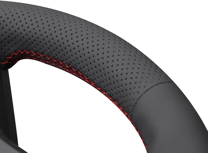 MEWANT Custom DIY Black Artificial Leather Steering Wheel Protector Wrap for Dodge RAM 1500 1500 Classic 2500 3500 5500