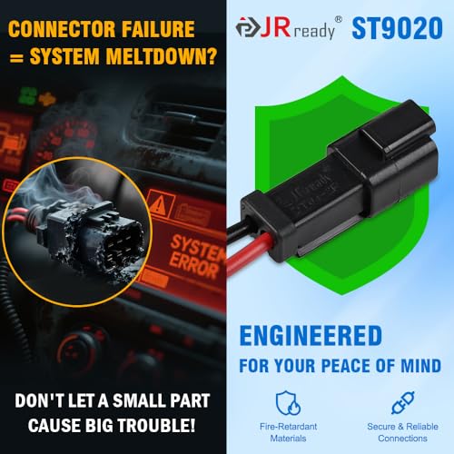 JRready 2 Pin Deutsch Connector Kit with 24pcs Butt, Butt Splice Connectors Crimping Tool ACT-AD10