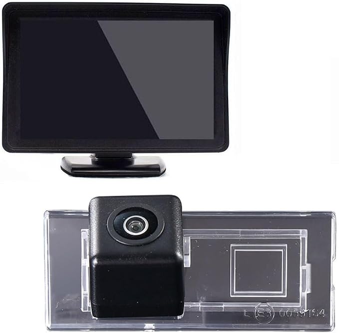 Vehicle Backup Cameras with 4.3" LCD Monitor,Wide View Angle Night Vision Rearview Reverse Camera Replacement for BMW X5 E53 3.0d 3.0i 4.4i 4.6is 4.8is X3 E83 LCI 2.0d OEM NO.51137062293