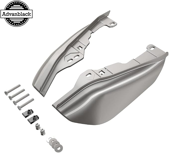 Advanblack 2024 RG Mid Frame Air Deflectors Compatible for Harley Touring Street Glide, Road King, Electra Glide, 2009-2025(Pewter Pearl)