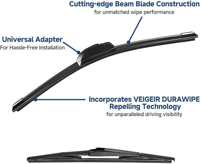3 Pack Windshield Wiper Blades Compatible With 2016-2021 Hyundai Tucson / 2007-2012 Mazda CX7 CX-7 Front Rear Windshield Wiper Blade Set for My Car - 26" 16" 14"