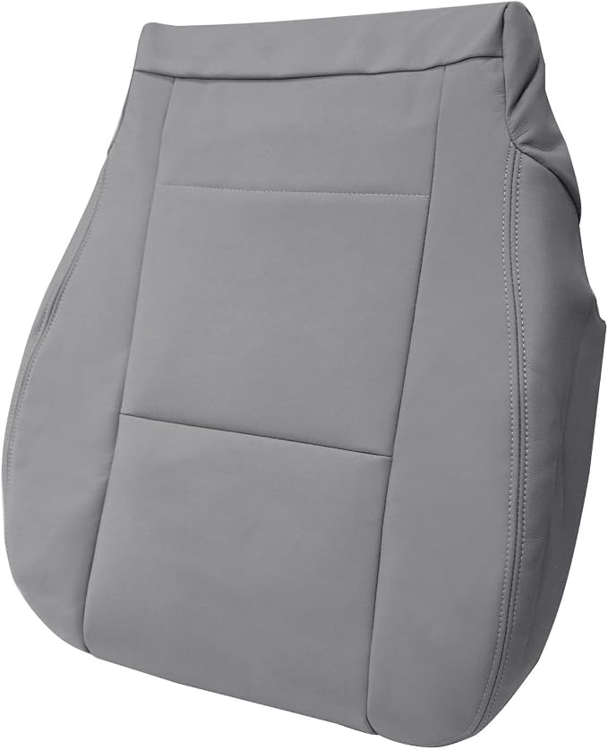 SecosAutoparts 6-Piece Front Driver & Passenger Bottom & Top & Headrest Microfiber Leather Seat Covers Replacement Compatible with Toyota Sequoia 2001-2007 & Tundra 2000-2004, Gray, Custom Fit