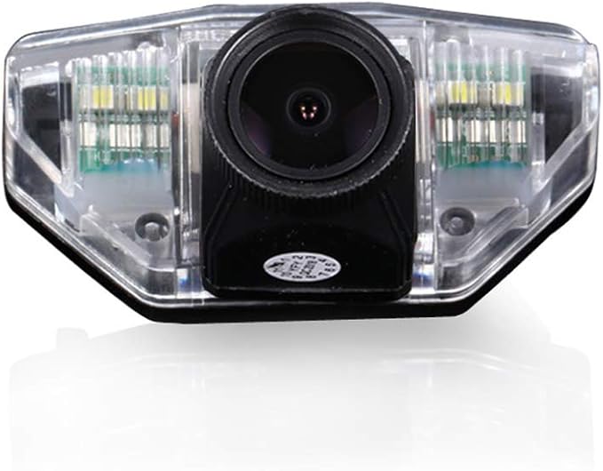 HD 20MM IP68 1280Pixels Auto Vehicle Car Van 170° Wide Angle License Plate Light Rear View Reversing Backup Camera Parking Aids System Compatible with Honda Fit Se dan/CRV/Odyssey/Crosstour