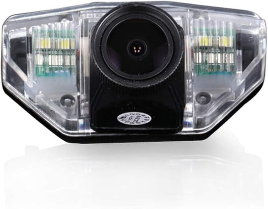 HD 20MM IP68 1280Pixels Auto Vehicle Car Van 170° Wide Angle License Plate Light Rear View Reversing Backup Camera Parking Aids System Compatible with Honda Fit Se dan/CRV/Odyssey/Crosstour