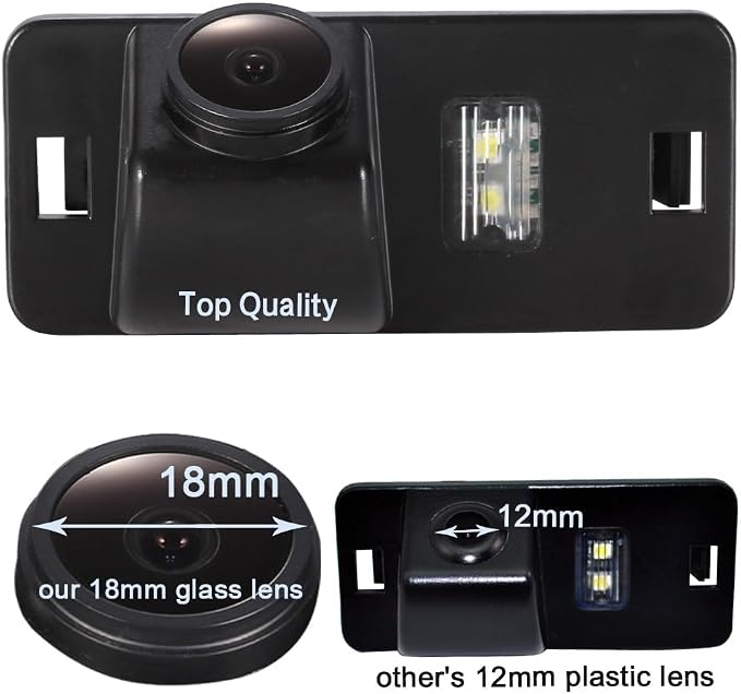 HD IP68 1280Pixels 170° License Plate Light Rear View Reversing Camera Compatible with BMW E82 E90/E90N/E91/E92/E93/M3/E39/E60/E60N/E61/E61N E53/E70/E71/X5/X6/Limousine/Coupe/Cabrio/E88 Convertible