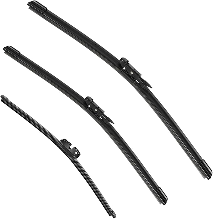 3 Pack Windshield Wiper Blades Compatible with Ford Explorer 2022 2021 2020 2019 2018 2017 2016 2015 2014 2013 2012 2011 Front Rear Wipers Blade Set for My Car - 26" 22" 11"(A283H)