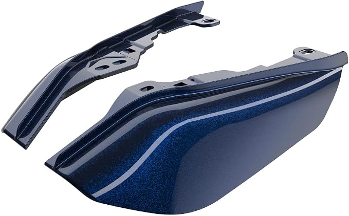 Advanblack 2024 RG Mid Frame Air Deflectors Compatible for Harley Touring Street Glide, Road King, Electra Glide, 2009-2025(Blue Steel)