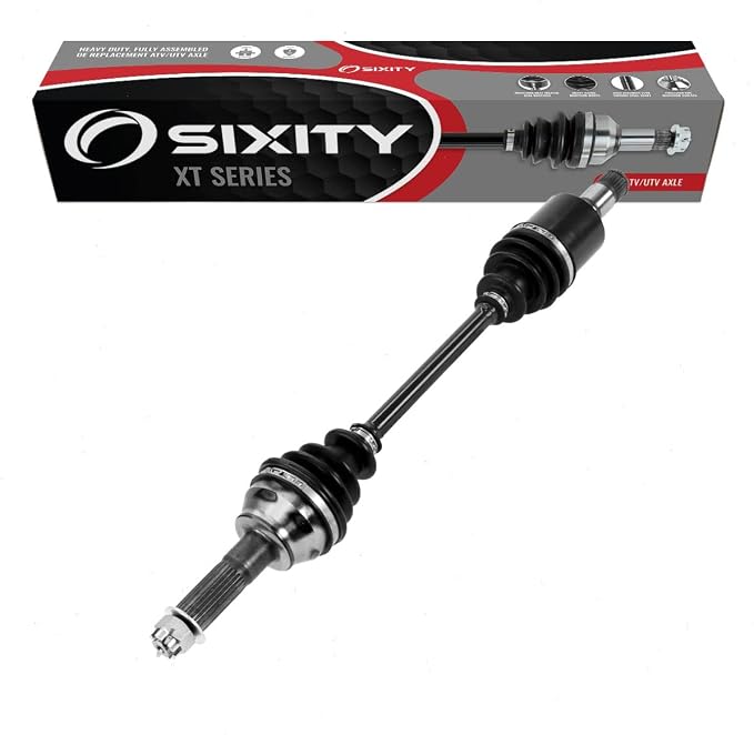 Sixity XT Rear Left CV Axle for Polaris Ranger 2x4 500 4x4 EFI 700 2006-17 | 6x6 800 Crew HD MVRS XP. Complete axle assembly, 5140 chrome steel