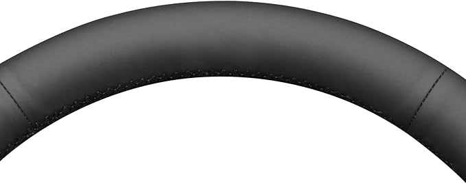 MEWANT DIY Steering Wheel Cover for Tesla Model 3 Highland Model Juniper 2025 Black Faux Leather Steering Wheel Wrap