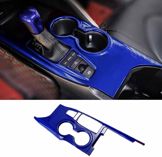 Rifoda for 2018 2019 2020 2021 2022 Toyota Camry ABS Accessories Center Console Gear Shift Panel Cover Fit for Carmy LE SE TRD SE-Nightshade Editon Interior Trims Blue Style