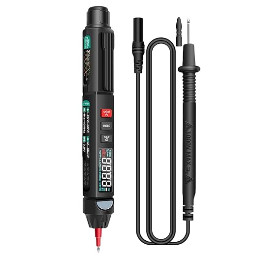 Pen Type Digital Multimeter,A3008 6000 Counts Intelligent Digital Multimeter,Non-Contact Voltmeter Sensor Pen Test for AC/DC Voltage Resistance Continuity Diode Capacitance