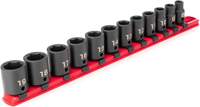 TEKTON 3/8 Inch Drive Impact Socket Set, 12-Piece | SID91102