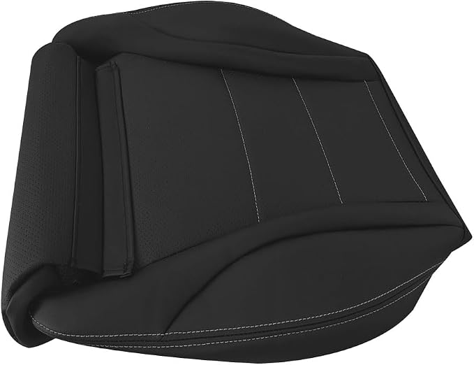 Driver Side Bottom & Top Back Black Perforated Leather Seat Cover Fit for 2015-2021 Mercedes Benz C-Class C200 C250 C300 C350 C350e C400
