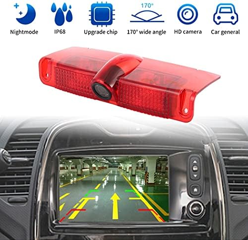 Brake Light Backup Camera for Chevrolet Express Van/GMC Savana Explorer 1500 2500 3500 2003-2019 Car Rear View High Mount Rear Light Lamp Reverse Parking Cargo Camera