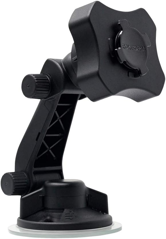 Rokform - Adjustable Windshield Phone Mount Secured by Strong Suction Cup Base, 210 Degrees of Tilt and 360 Degree of Rotation Phone Holder Compatible with ALL Rokform Twist Lock Cases