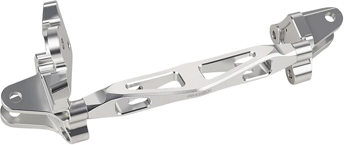 Foot Peg Bracket with Support Brace for Surron Ultra Bee,CNC 6061 Aluminum Foot Rest Pedal & Support Rod for Sur Ron Ultra Bee/Surron Ultrabee Silver