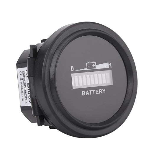 Aramox Cart Battery Meter: 12V/24V/36V/48V/72V Digital Battery Indicator Gauge for Carts