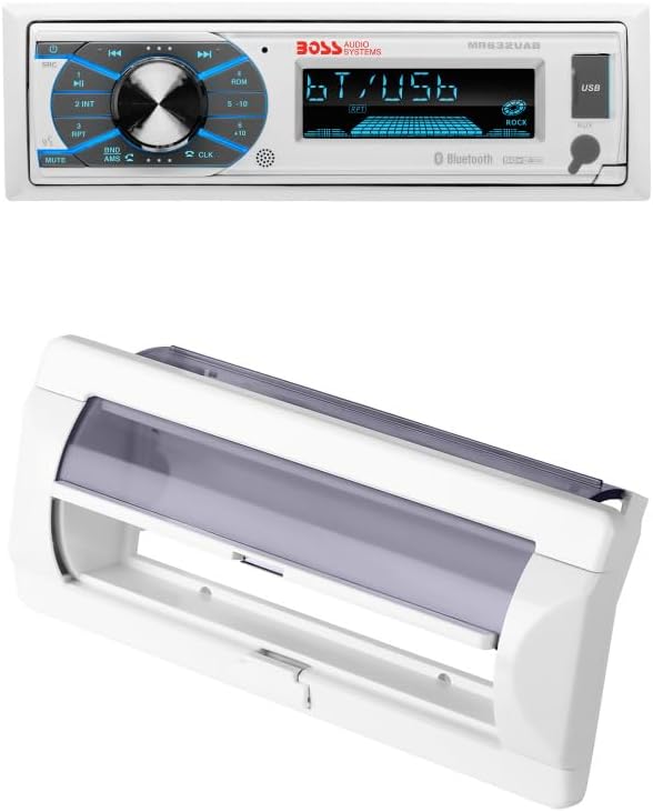 BOSS Audio Systems Marine Radio + Radio Cover