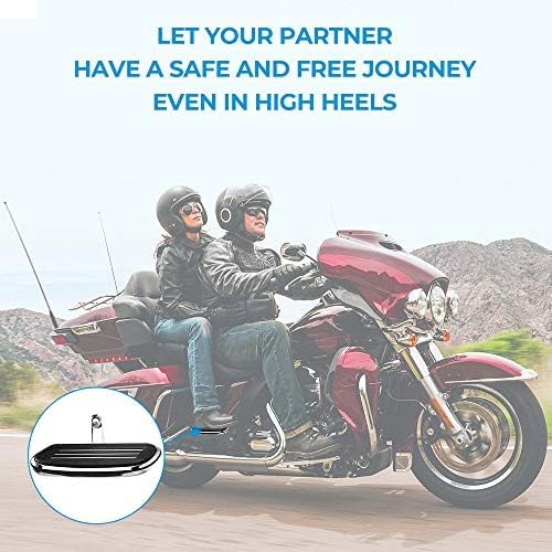 KEMIMOTO Passenger Floorboards with Mount Bracket Kits Motorcycle Floorboards Compatible with 1993-2024 2025 Touring Road Glide Street Glide Road King Chrome