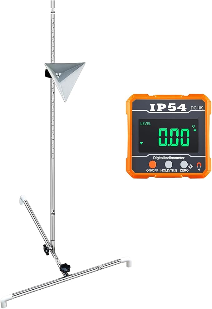 ADAS Calibration Professional Tool Kit with Regular Radar Aiming Corner Reflector Target Include Stand Marked with 0-30cm Scale-Digital Angle Magnetic Protractor