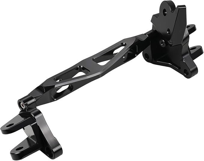 Foot Peg Bracket with Support Brace for Surron Ultra Bee,CNC 6061 Aluminum Foot Rest Pedal & Support Rod for Sur Ron Ultra Bee/Surron Ultrabee Black
