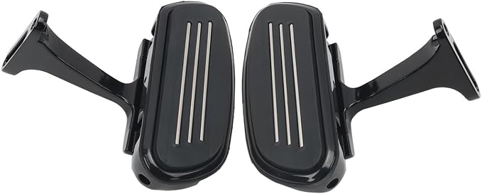 Black Streamliner Passenger Footboards/Foot Pegs for Harley Touring Models Street Glide Road Glide Electra Glide Road King 1993-2024 2025 2026