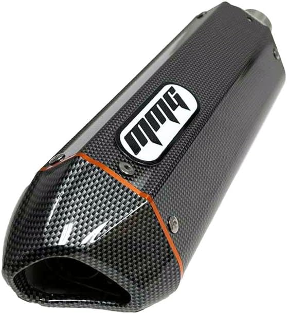 MMG Exhaust System Muffler for GY6 50cc 4 Stroke Scooters (Carbon Fiber Finish)