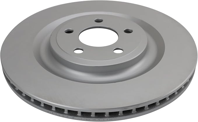 TRQ Rear Brake Rotor Set G Coated Vented Compatible with 2020-2023 Ford Explorer 2020-2023 Police Interceptor Utility 2020-2023 Lincoln Aviator 2024 Ford Mustang