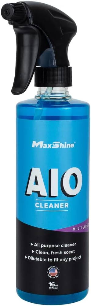 Maxshine All in One Wheel & Tire Cleaner and Iron Remover Kit (AC14) - Professional Grade Exterior Tire & Wheel Rim Detailing - Scratch Free - Active Degreaser