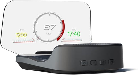 Liiiyuan Head Up Display for C2, Obd2 Display With Rpm/ Fuel Consumption/ Water Temperature/ Over-Speed Alarm, Gps Speedometer for Car, Suitable for All Cars